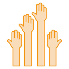 hands human up icon
