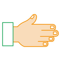 hand stop isolated icon