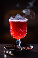 Hot cocktails for winter holidays