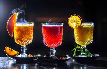 Hot cocktails for winter holidays
