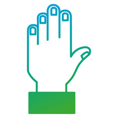hand stop isolated icon