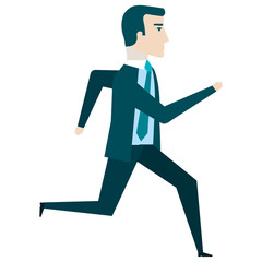 businessman running avatar character