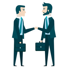 Fototapeta premium businesspeople with portfolio avatars characters