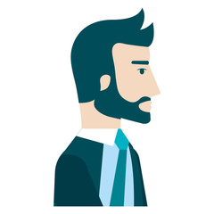 businessman profile avatar character
