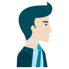 businessman profile avatar character
