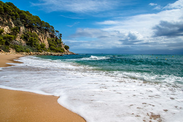 the beach St.Cristina in Lloret de Mar, Spain 