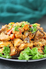 Meat stew with vegetables and spices