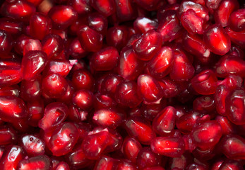 pomegranate seeds texture macro