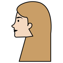 head profile woman avatar character