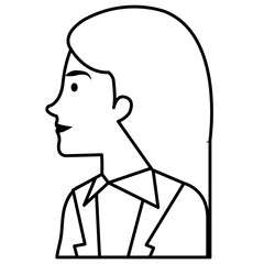 businesswoman profile avatar character