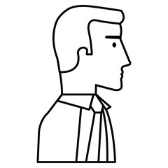 businessman profile avatar character