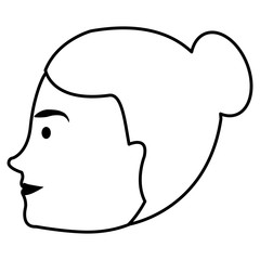 head profile woman avatar character