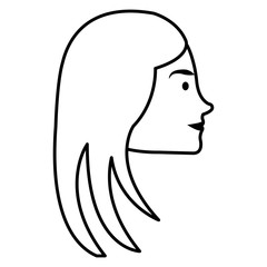 head profile woman avatar character