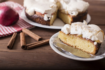 Pie with apples and cinnamon