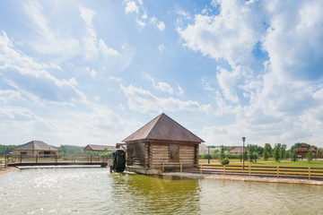 Obraz premium Ancient wooden watermill