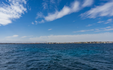 Egypt. Hurghada. Landscape from the sea