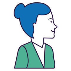 businesswoman profile avatar character