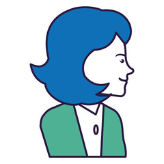 businesswoman profile avatar character