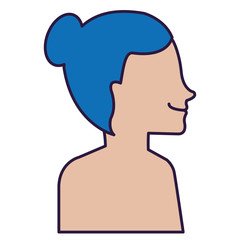 woman profile shirtless avatar character