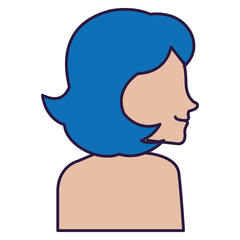 woman profile shirtless avatar character