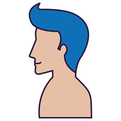 man profile shirtless avatar character