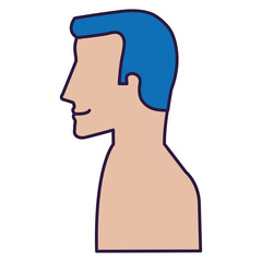 man profile shirtless avatar character