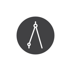 Compass icon vector, filled flat sign, solid pictogram isolated on white. Caliper symbol, logo illustration.