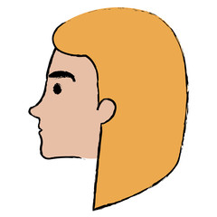 head profile woman avatar character