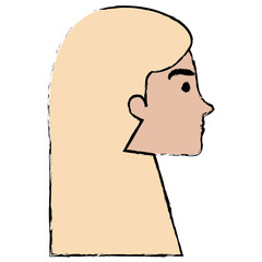 head profile woman avatar character