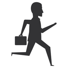 businessman with portfolio avatar character