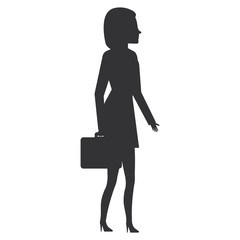 businesswoman with portfolio avatar character