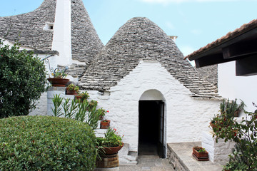 Detail of a trullo, Alberobello, Italy © Tony