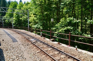 Obraz premium 日本 富山県 黒部市 黒部峡谷トロッコ電車 宇奈月温泉 Japan Toyama Kurobe city Kurobe Gorge Railway Unazuki hotsprings