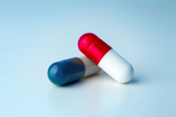 Medical healthcare pills isolated on a background