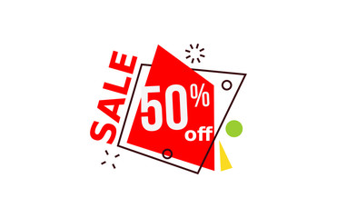Sale 50 Percent Label