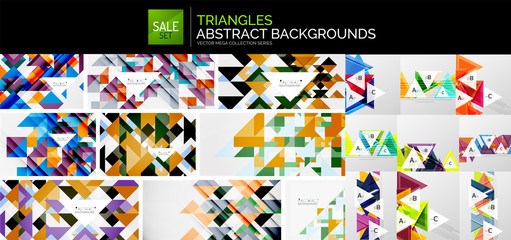 Fototapeta premium Mega collection of geometric abstract backgrounds