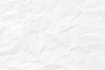 White background. Texture of old light paper with kinks.