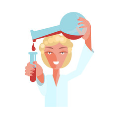 female scientist in lab room