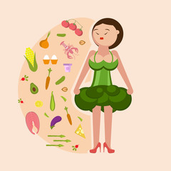 Obraz na płótnie Canvas Healthy food banner
