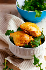 Potato puff pies.style rustic