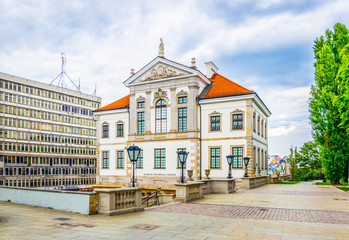 Frederic Chopin Museum at the Ostrogski Palace building in Warsaw, Poland - obrazy, fototapety, plakaty