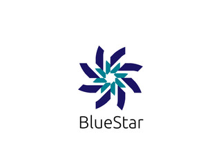 Obraz premium Abstract circle star logo template. modern corporate design concept vector illustration