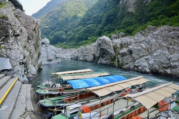 日本 徳島県 三好市 大歩危 小歩危 ラピス大歩危 遊覧船 Japan Shikoku Tokushima Miyoshi city Iya Valley Oboke Koboke sightseeing boat