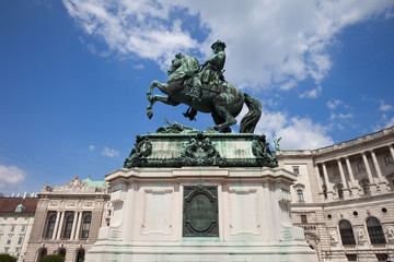 Fototapeta na wymiar Prince Eugene of Savoy Statue in Vienna