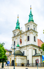 View of the saint florian church in the polish city krakow. - obrazy, fototapety, plakaty