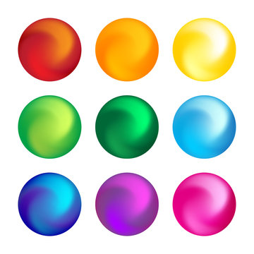 Rainbow color ball threedimensional set design element