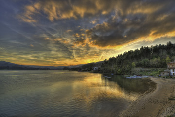 Anochecer en el Puntal (Villaviciosa)
