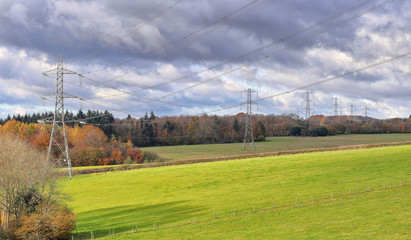 Electiricty Pylons in an English Landscape