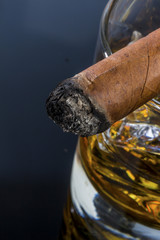 whiskey and cigar