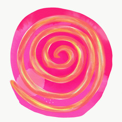 mandala painted with watercolor.
